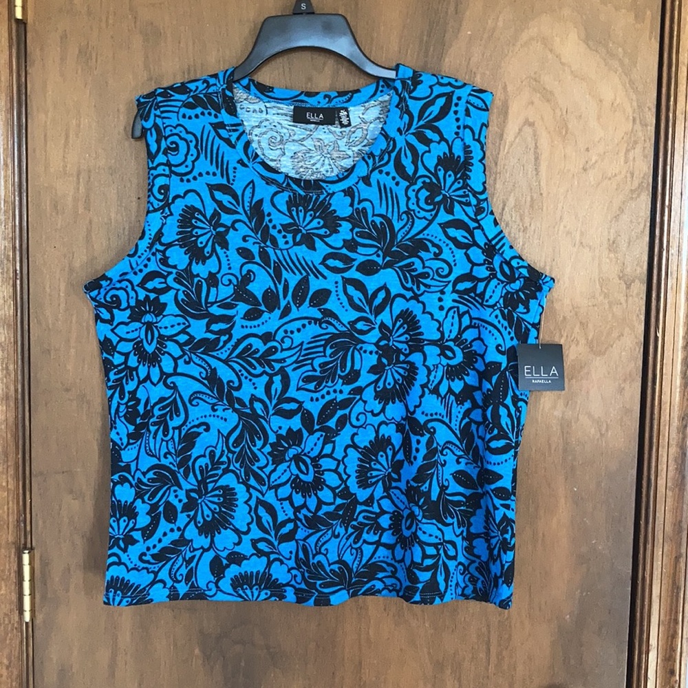 Ella lightweight sleeveless top with floral print size XL